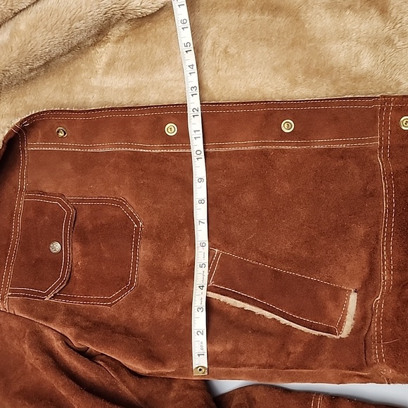 JCPenney Tan Shearling Lined Military Jacket Stranger Things Billy Malboro Man - Picture 2 of 15